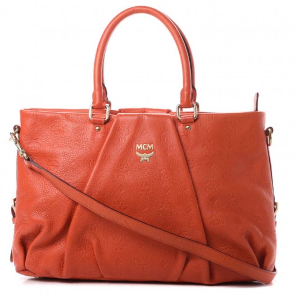 MCM 
Calfskin Ottomar Monogram Tote - Picture 4 of 16